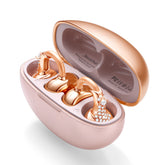 JewelPods C3 Rose Gold.Wireless Earbuds, Jeweled Bluetooth Open-ear Headphones, Ultra-light Memory Wire Clip-on earbuds, Sweat and Water Resistant & 60 hrs Playtime, Premium Audio Comfort All-Day Wear