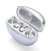 JewelPods C3 Silver.Wireless Earbuds, Jeweled Bluetooth Open-ear Headphones, Ultra-light Memory Wire Clip-on earbuds, Sweat and Water Resistant & 60 hrs Playtime, Premium Audio Comfort All-Day Wear