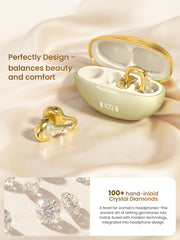 JewelPods C3 Yellow Gold.Wireless Earbuds Metallic Charging Case, Gold