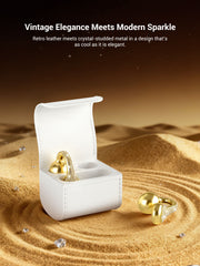 JewelPods C01 Wireless Earbuds (Yellow Gold & Leather)