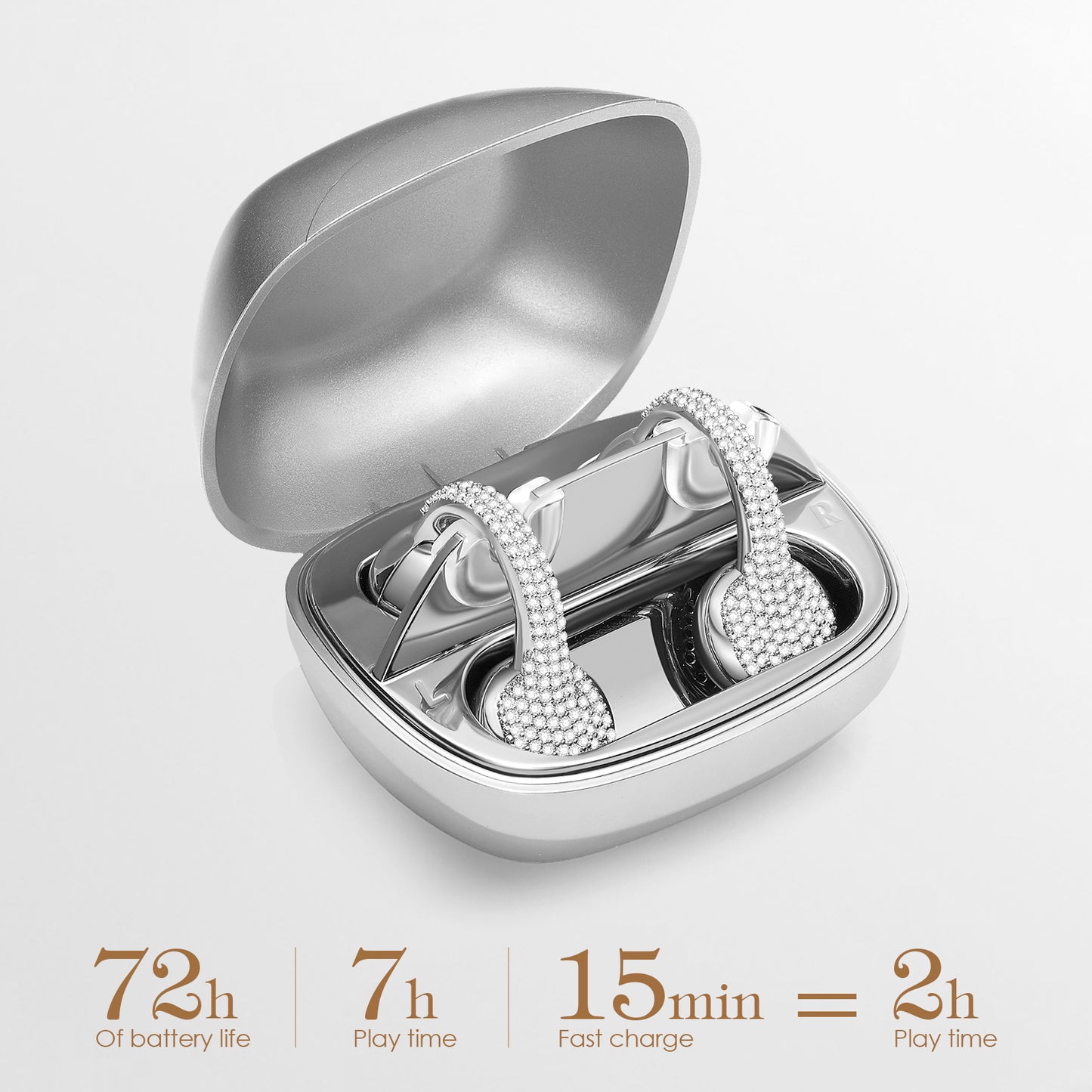 JewelPods C01 Wireless Earbuds (White Gold)