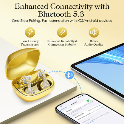 JewelPods C01 Wireless Earbuds (Yellow Gold)
