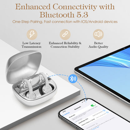 JewelPods C01 Wireless Earbuds (White Gold)