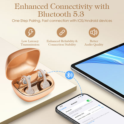 JewelPods C01 Wireless Earbuds (Rose Gold)